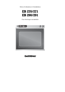 Mode d’emploi Gaggenau EB271201 Four