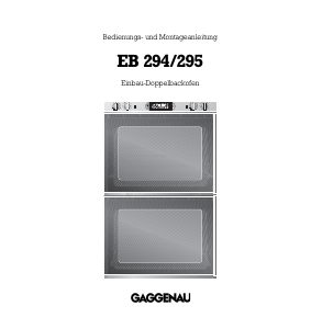 Bedienungsanleitung Gaggenau EB294111 Backofen