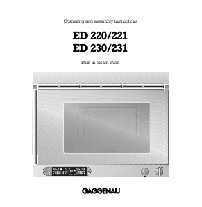 Manual Gaggenau ED221100 Oven