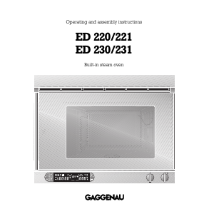 Manual Gaggenau ED230110 Oven