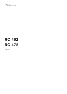 Manuale Gaggenau RC472301 Frigorifero