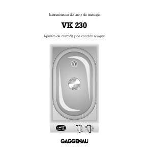 Manual de uso Gaggenau VK230110 Vaporera