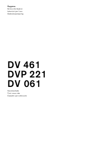 Mode d’emploi Gaggenau DV061100 Appareils de mise sous vide