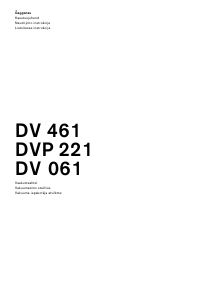 Vadovas Gaggenau DV061100 Vakuuminis sandariklis