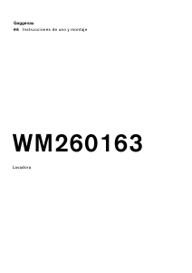 Manual de uso Gaggenau WM260163 Lavadora