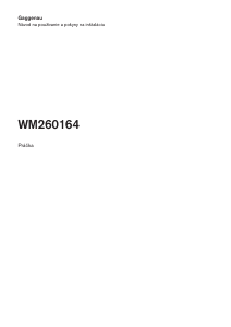 Návod Gaggenau WM260164 Práčka