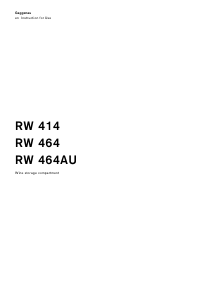 Manual Gaggenau RW464301 Wine Cabinet