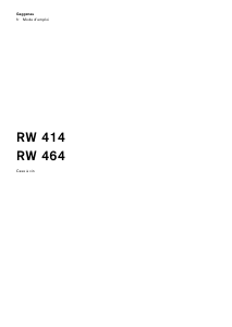 Mode d’emploi Gaggenau RW464361 Cave à vin