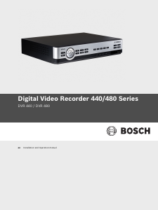 Handleiding Bosch DVR 480 Digitale recorder