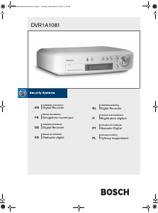 Handleiding Bosch DVR1A1081 Digitale recorder