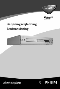 Brugsanvisning Philips DVDR80 DVD afspiller