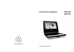 Rokasgrāmata Philips PET732 DVD atskaņotājs