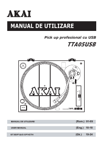 Manual Akai TTA05USB Platan