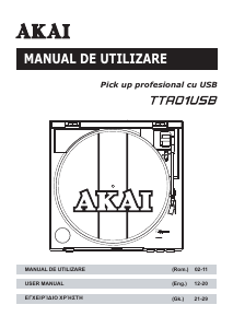 Handleiding Akai TTA01USB Platenspeler