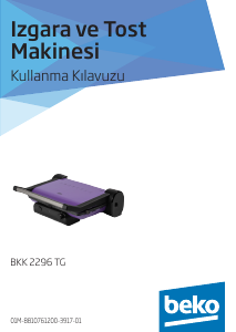Kullanım kılavuzu BEKO BKK 2296 TG Izgara tost makinesi