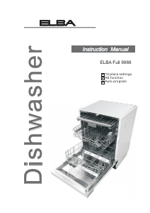 Manual Elba ELBAFULL9888 Dishwasher