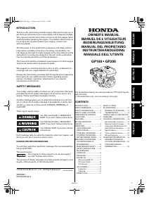 Bedienungsanleitung Honda GP200 Motor