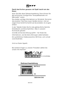 Használati útmutató Neff B6754N0 Mikrohullámú sütő
