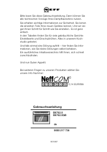 Manual Neff B8762N0 Oven