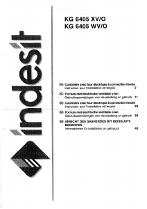 Handleiding Indesit KG6405WV/O Fornuis