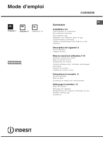 Bruksanvisning Indesit KN3T62SA Spis