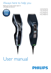 Rokasgrāmata Philips HC3400 Matu griešanas mašīna