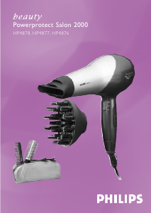Manual Philips HP4876 Uscător de păr