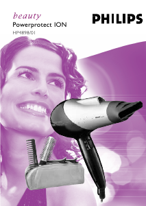 Käyttöohje Philips HP4898 Hiustenkuivain
