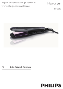 Panduan Philips HP8315 Pelurus Rambut