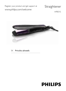 Návod Philips HP8315 Žehlička na vlasy