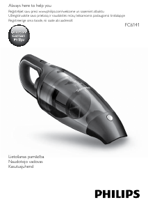 Rokasgrāmata Philips FC6141 Rokas putekļsūcējs