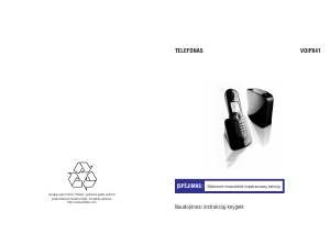 Vadovas Philips VOIP8411B IP telefonas