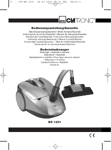 Manual Clatronic BS 1231 Vacuum Cleaner