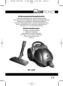 Manual Clatronic BS 1238 Vacuum Cleaner