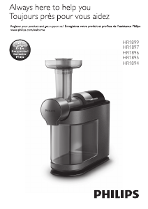 Manual de uso Philips HR1899 Licuadora