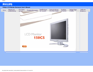Bruksanvisning Philips 150C5BS LCD skärm