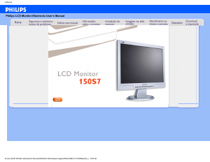 Manual Philips 150S7FG Monitor LCD