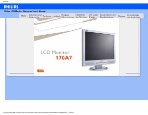 Manual Philips 170A7FS LCD Monitor