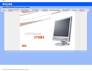 Manuale Philips 170B5CB Monitor LCD