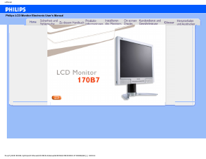 Bedienungsanleitung Philips 170B7CS LCD monitor