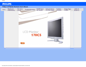 Bruksanvisning Philips 170C5BS LCD skärm