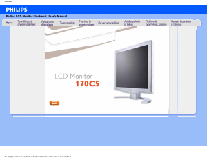 Käyttöohje Philips 170C5BS Nestekidenäyttö