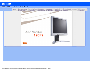 Mode d’emploi Philips 170P7ES Moniteur LCD
