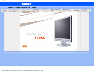Manual de uso Philips 170S5FB Monitor de LCD