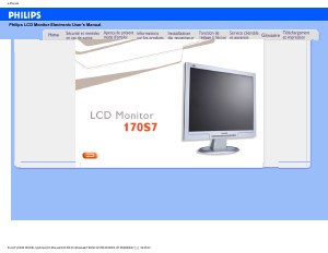 Mode d’emploi Philips 170S7FS Moniteur LCD