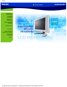 Brugsanvisning Philips 170T4FS LCD-skærm