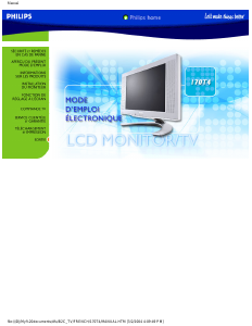 Mode d’emploi Philips 170T4FS Moniteur LCD