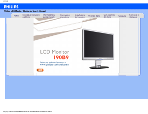 Manuale Philips 190B9CS Monitor LCD