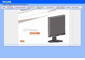 Kullanım kılavuzu Philips 200AW8FS LCD ekran