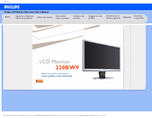 Manual Philips 220BW9CS Monitor LCD